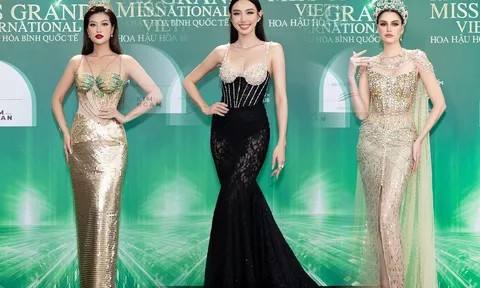 Dàn hậu 'chặt nát' thảm đỏ chiều qua: Phương Nhi như búp bê sống, Thùy Tiên - Minh Tú xuyên thấu hết cỡ