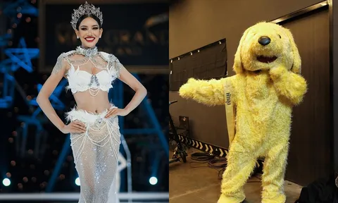 Trang phục độc lạ của thí sinh Miss Grand Thailand 2023: Hết hở bạo, nay hóa chó bông