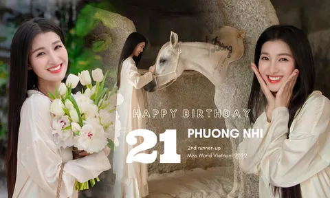 Phương Nhi tung loạt ảnh mừng sinh nhật, nhan sắc đẹp tựa công chúa ngủ trong rừng