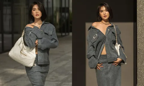 Ngọc Trinh diện váy thùng thình xuống phố, nhan sắc hậu 'đảo ngói' khiến bao người mê đắm 