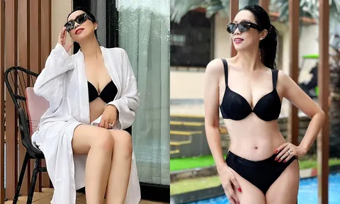 Trịnh Kim Chi khoe dáng nghẹt thở, không hổ danh 'tượng đài nhan sắc'