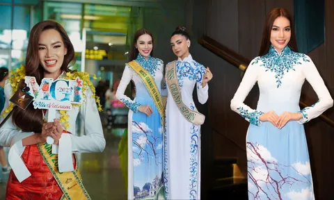 Video: Lê Hoàng Phương diện áo dài đọ sắc cùng các mỹ nhân Miss Grand International 2023