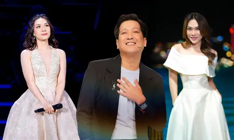 Biểu cảm 'tấu hài' của Trường Giang - Lê Dương Bảo Lâu - Hieuthuhai khi gặp Mỹ Tâm gây sốt