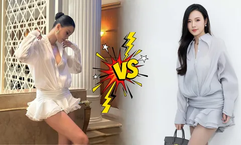 Midu đụng hàng Thùy Tiên - Hương Ly khi diện mẫu váy 'không thể ngắn hơn'