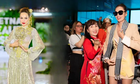 Video: Khán giả hô vang động tên Lê Hoàng Phương tại sân bay, 'tiếp lửa' cho hành trình chinh phục vương miện