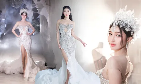 Phương Nhi khoe vẻ đẹp tựa nữ thần, diện lại chiếc đầm 'lỡ hẹn' với Miss International 2023