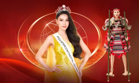 Video: Ngọc Hằng đi cà kheo diễn trang phục dân tộc tại  Miss Intercontinental, sự cố khiến fan thót tim