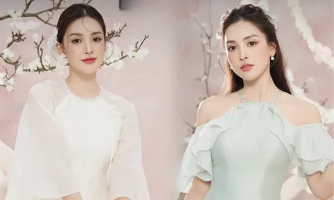 Video: Tiểu Vy đẹp 'sắc nước hương trời' trong áo dài Tết, visual nét như AI nhận về bão tim