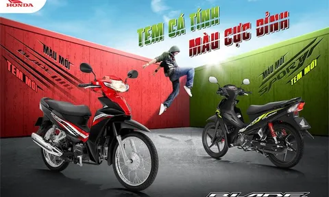 Honda Việt Nam ra mắt Blade phiên bản mới: Thiết kế thể thao góc cạnh với tem màu cá tính