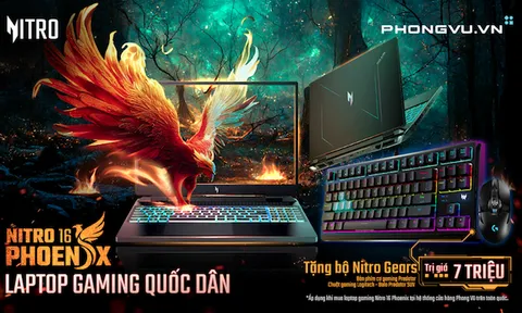 SẮM LAPTOP GAMING QUỐC DÂN 2023 NITRO 16 PHOENIX RTX 4050 NHẬN NITRO GEARS TRỊ GIÁ 7 TRIỆU ĐỒNG