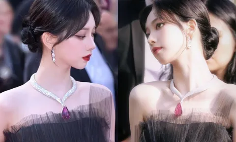 Cận cảnh chiếc vòng cổ đẳng cấp trị giá hơn 28 tỷ Karina (aespa) đeo tại Cannes