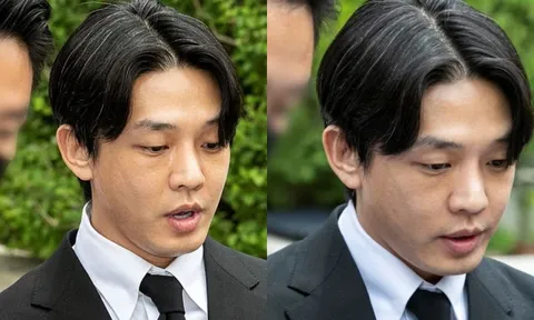 Ảnh đế Yoo Ah In lộ tóc bạc trắng đầu, bị ném chai nhựa vào người sau khi được thả khỏi trại tạm giam