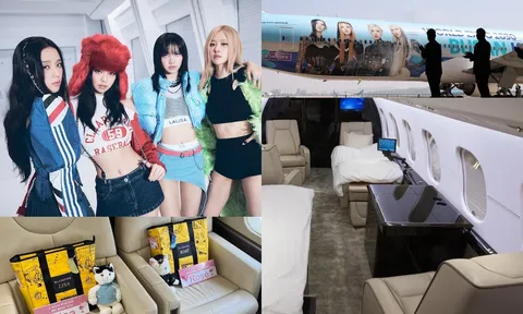 Cận cảnh chuyên cơ sang chảnh chở BlackPink lưu diễn tại nước ngoài: Giá thuê 'sương sương' 15 tỷ một lần bay!