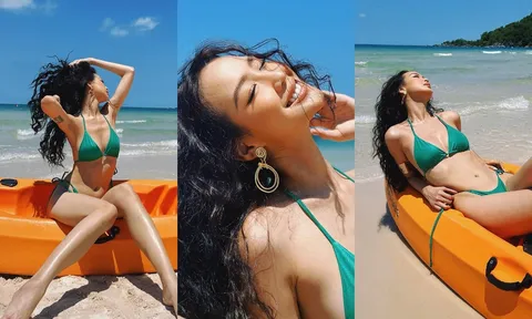 Hoa hậu 'khủng long' Bảo Ngọc khoe body quyến rũ hậu công khai trình độ học vấn