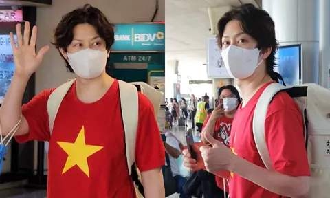 Heechul (Super Junior) mặc áo cờ đỏ sao vàng, tươi rói xuất hiện tại Việt Nam