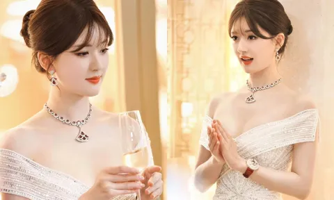 Triệu Lộ Tư xinh như tiên nữ, nhan sắc ngày càng thăng hạng nhưng bị lộ mặc váy đi mượn