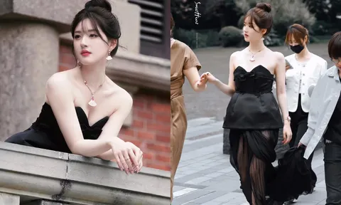 Hậu lùm xùm mượn váy, Triệu Lộ Tư lại gây sốt với tạo hình 'thiên nga đen' xinh ngỡ ngàng