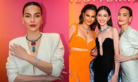 Diện trang sức hơn 400 tỷ, Hồ Ngọc Hà sang chảnh đọ sắc 'khét lẹt' cùng Mai Davika và Catriona Gray
