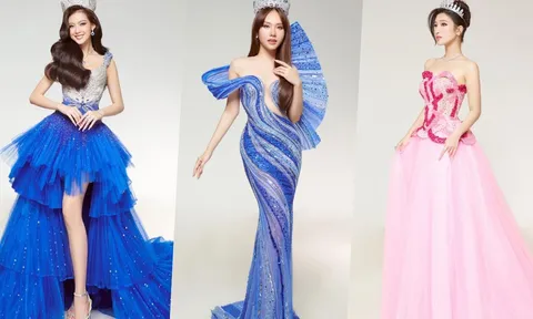 Cận cảnh trang phục final walk của Top 3 Miss World Vietnam sau ồn ào, Bảo Ngọc có thực sự 'lấn lướt' Mai Phương?
