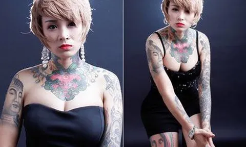 Chân dung "hot girl xăm trổ" Đào Chile khiến vợ chồng "giang hồ mạng" Phú Lê rơi vòng lao lý